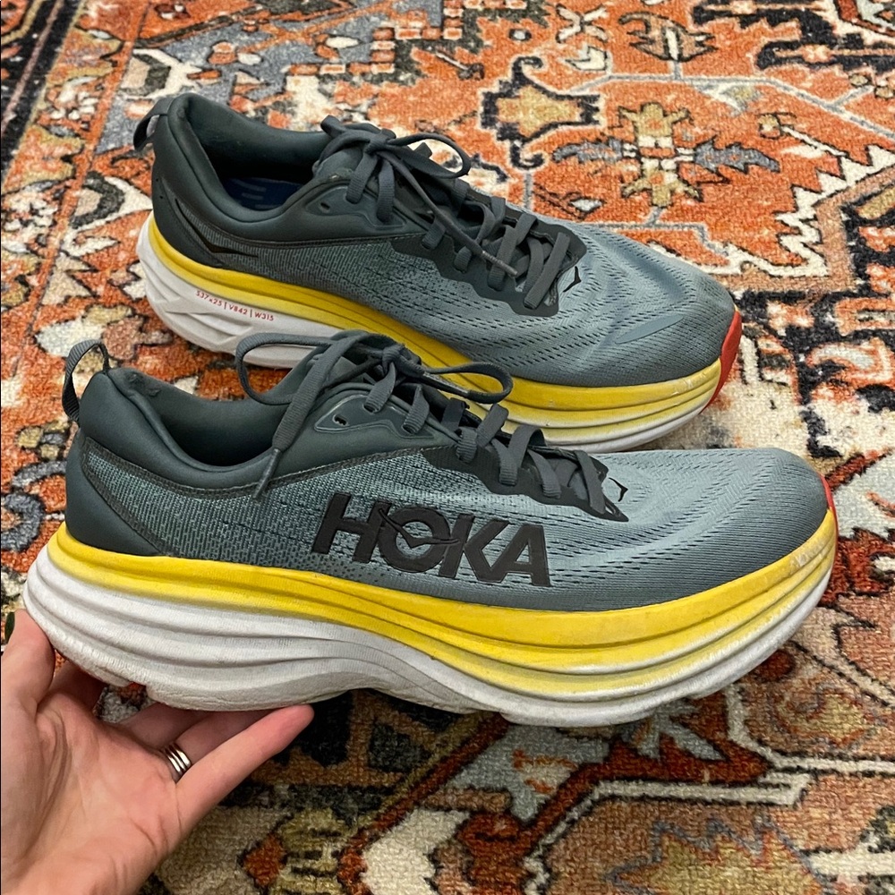 Hoka Bondi 8 Running Sneakers Blue | Men’s Size 10.5
